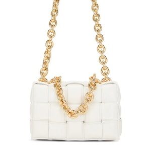 Bottega Venetta Lambskin Maxi Intreccio Padded Chain Cassette Crossbody Bag